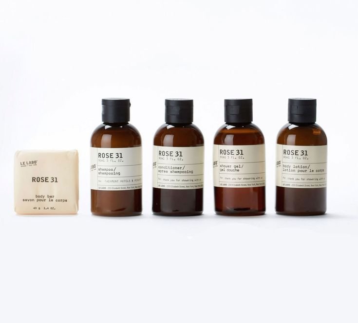 Collection de produits d’accueil ambrés pour hôtel